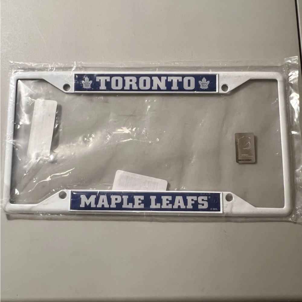Toronto Maple Leafs White & Blue License Plate Frame - Holder